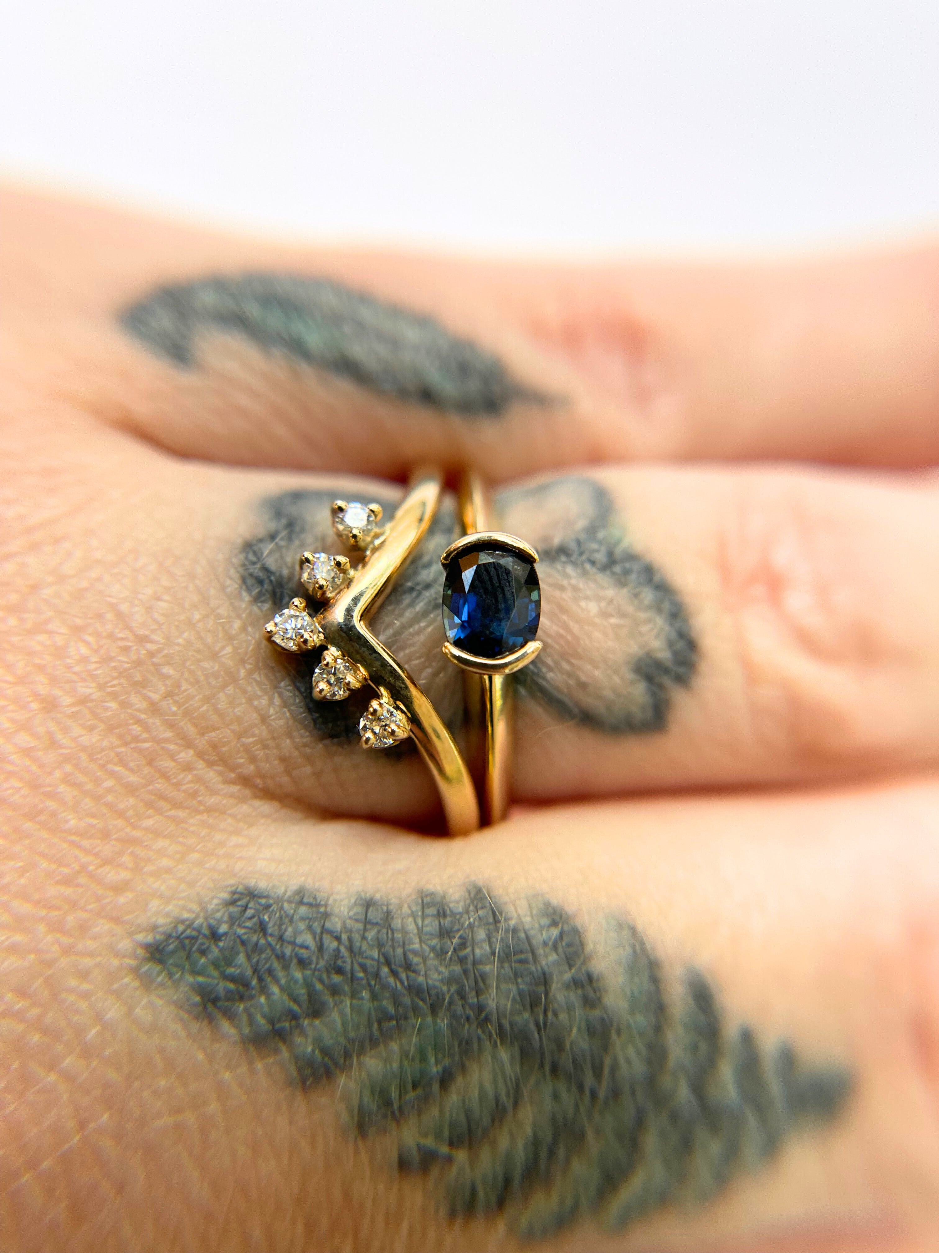 Half Bezel Ring