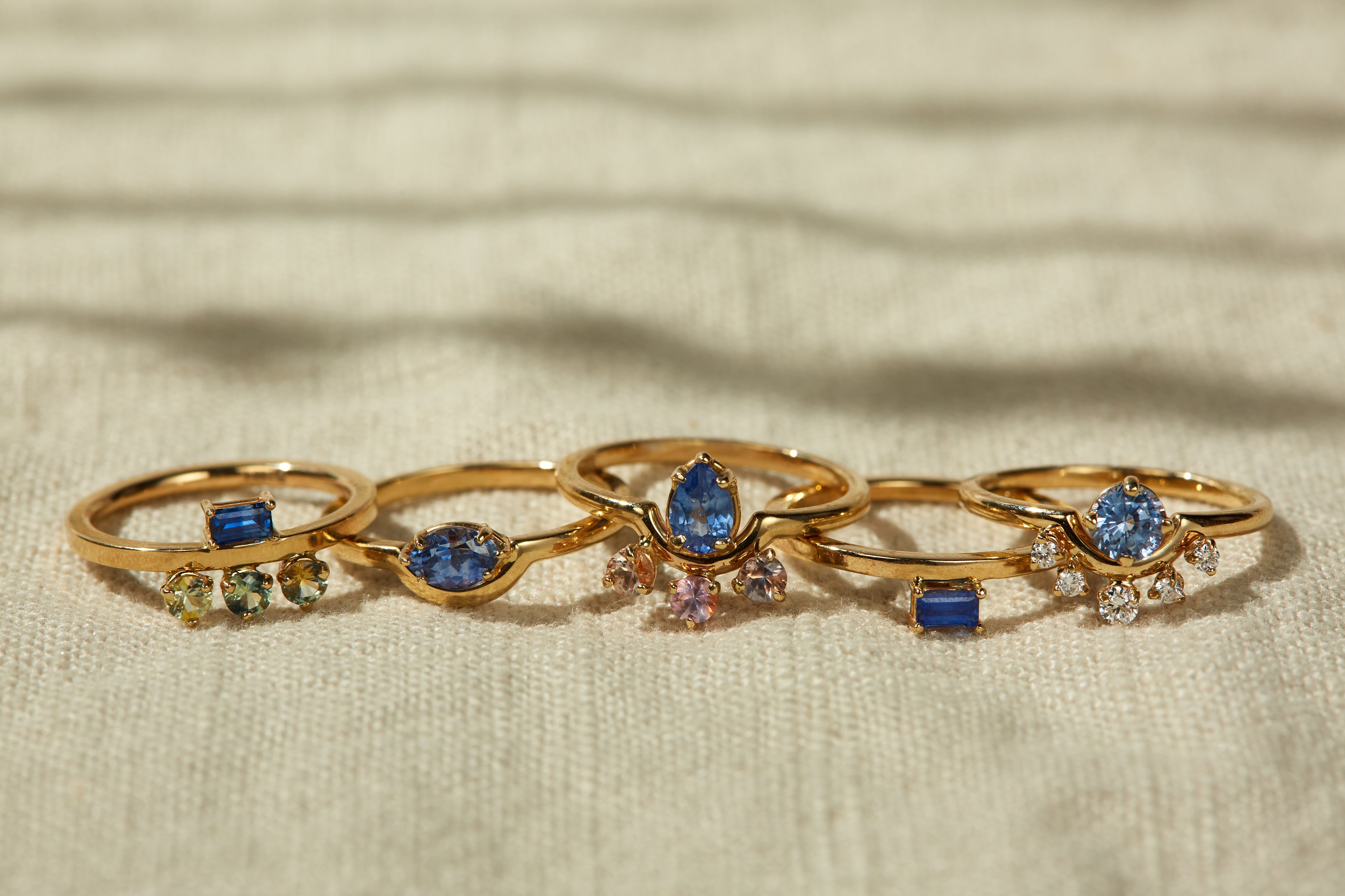Sapphire Constellation Ring