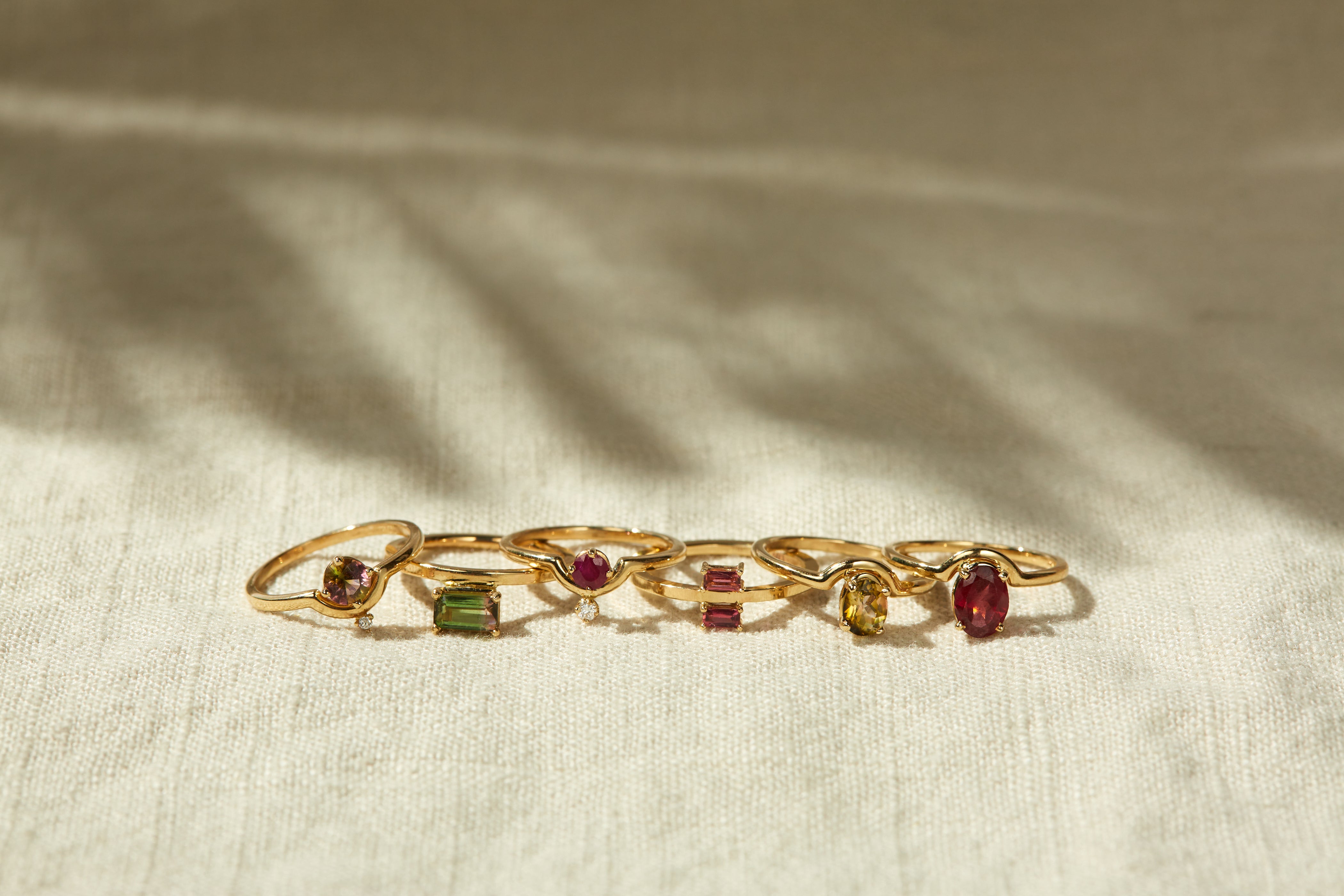 Tourmaline Orbit Ring