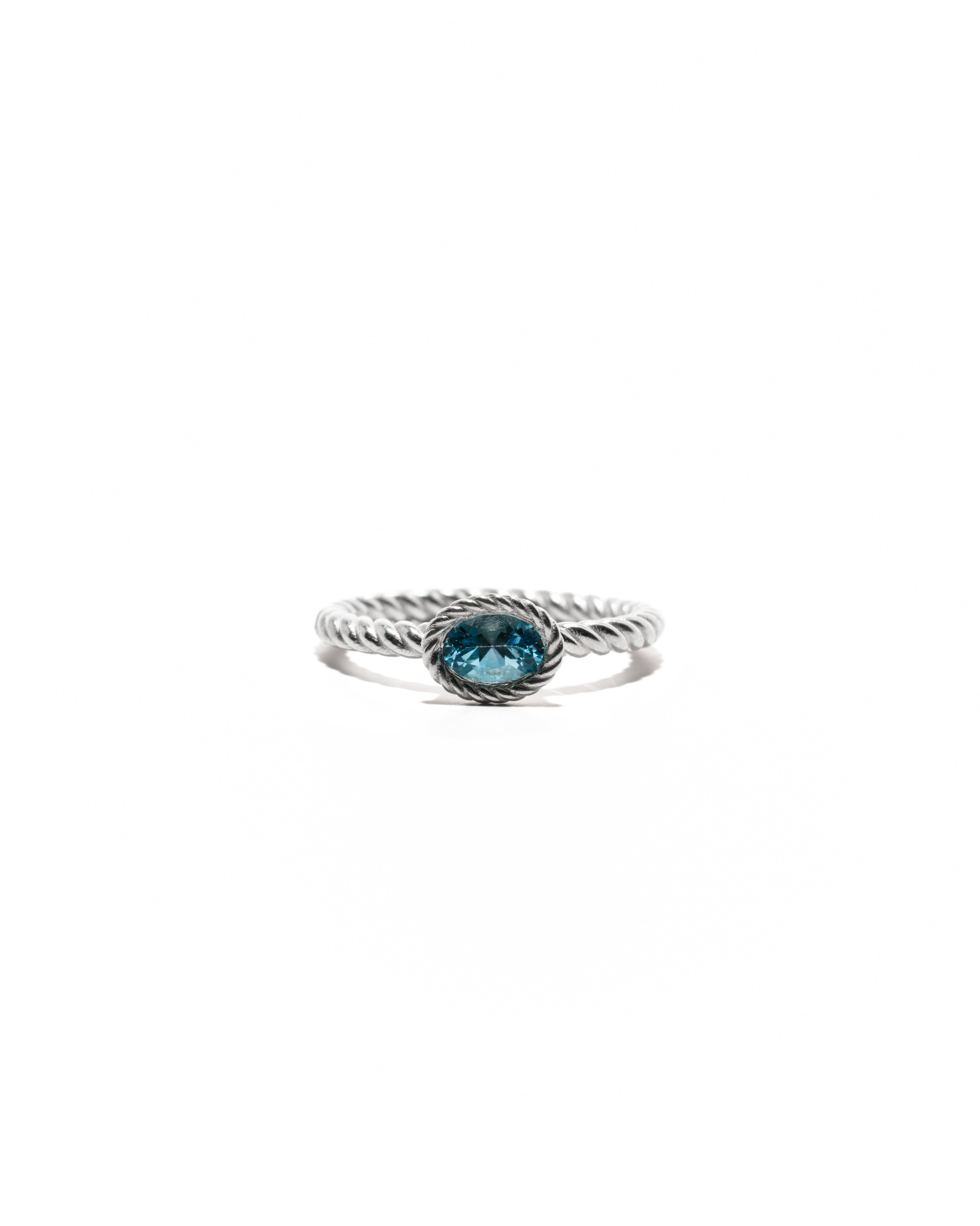 Blue Topaz Braided Ring