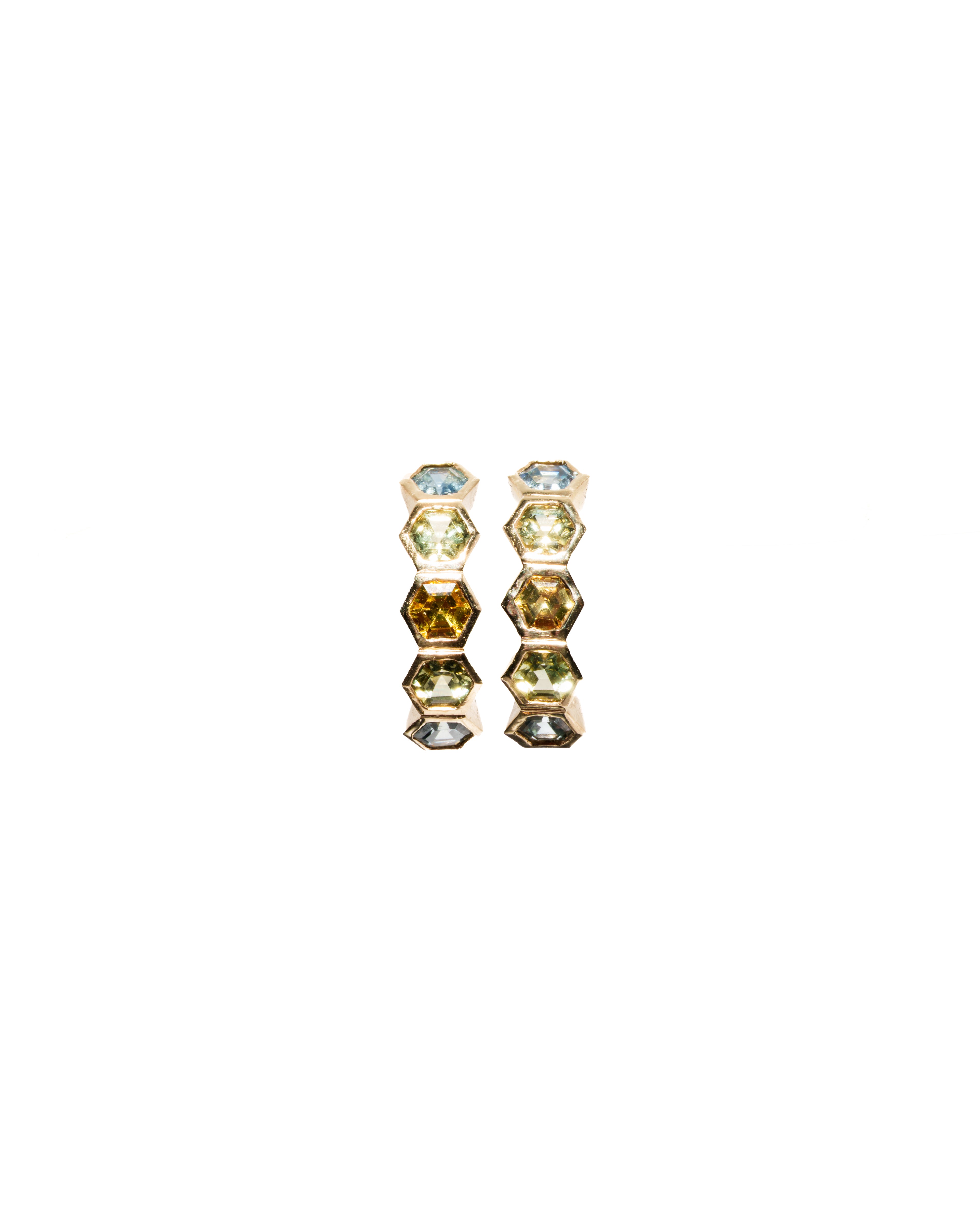 Ombre Honeycomb Half Hoops