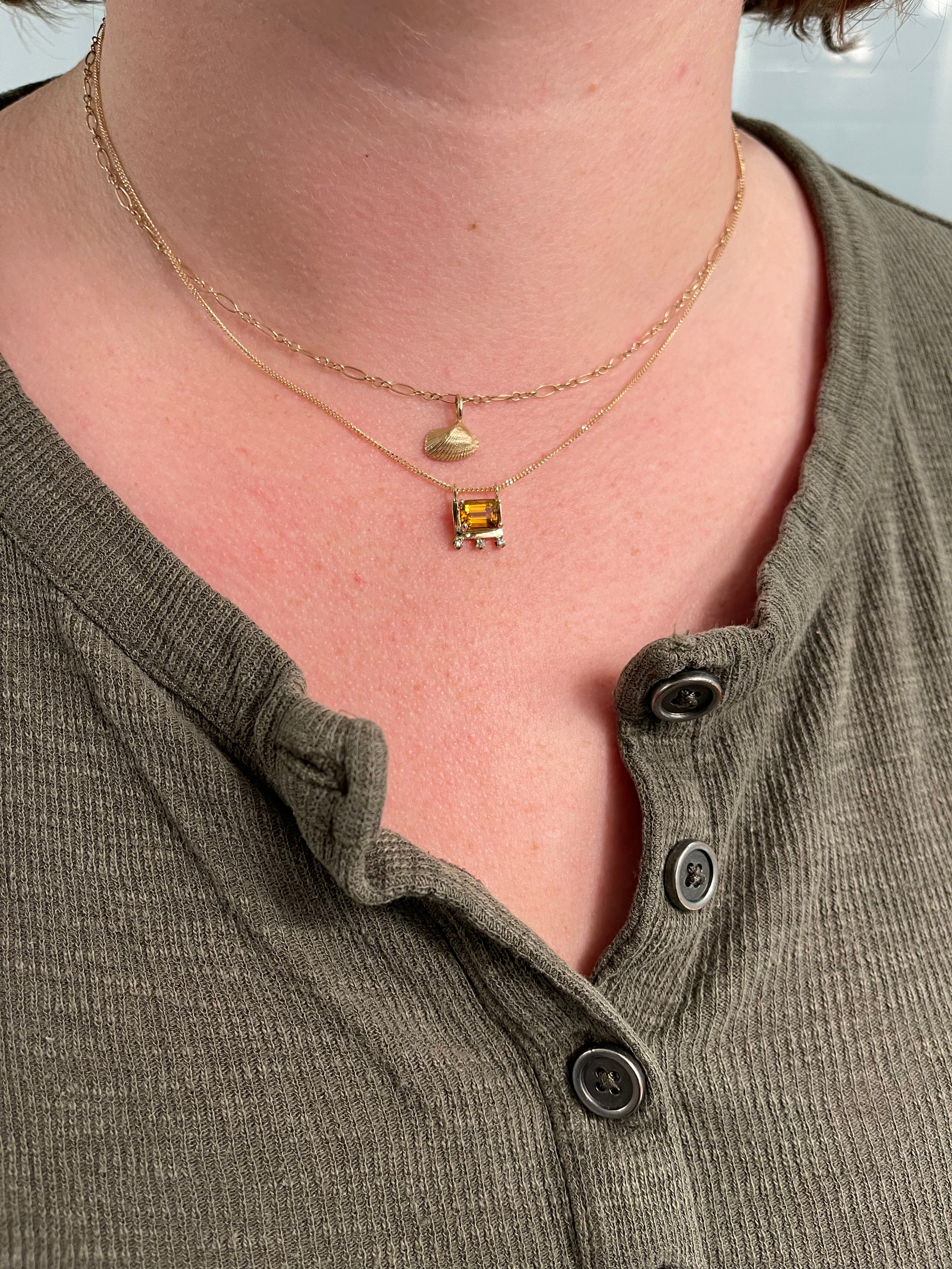 Tourmaline Frame Necklace