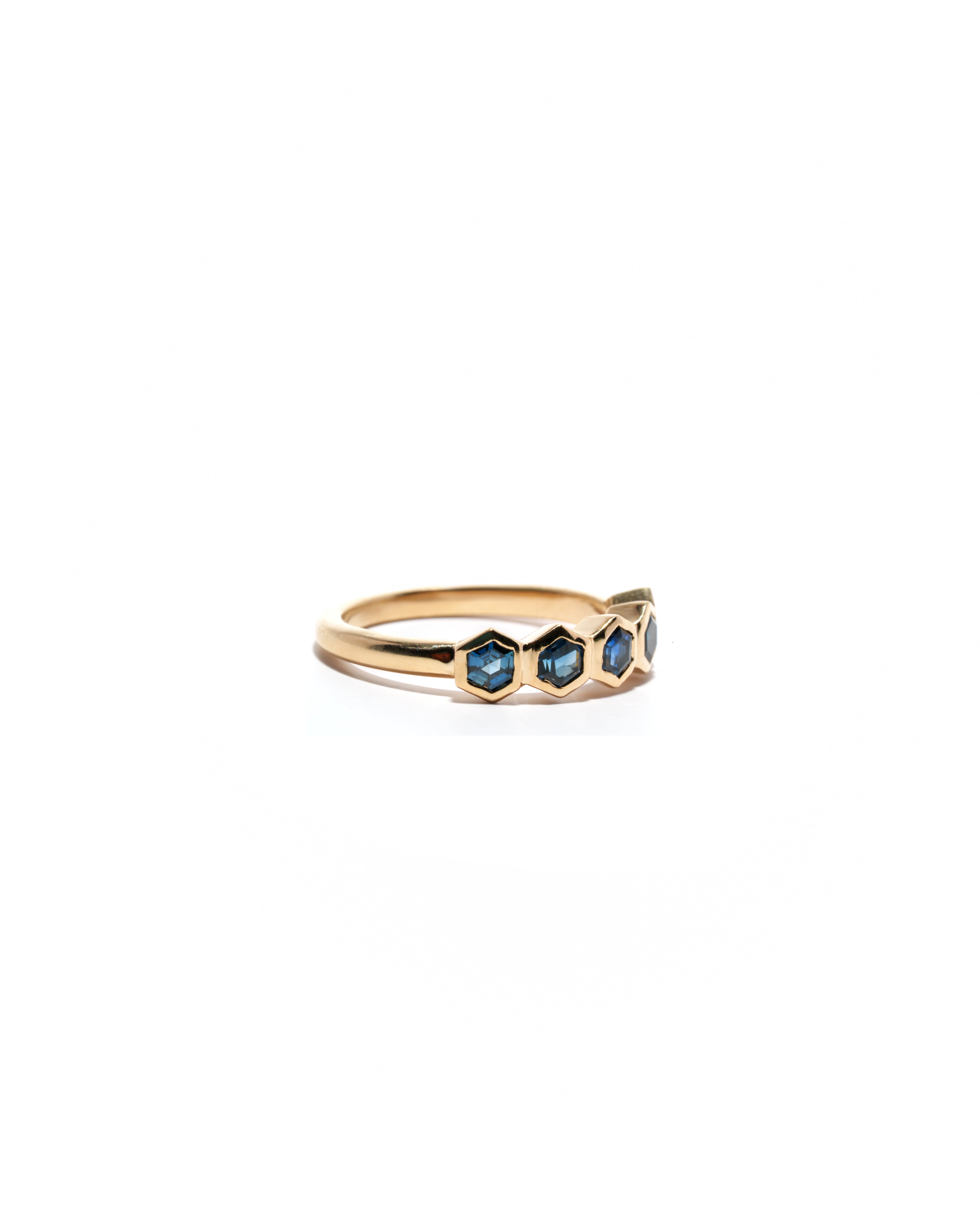 Sapphire Honeycomb Band