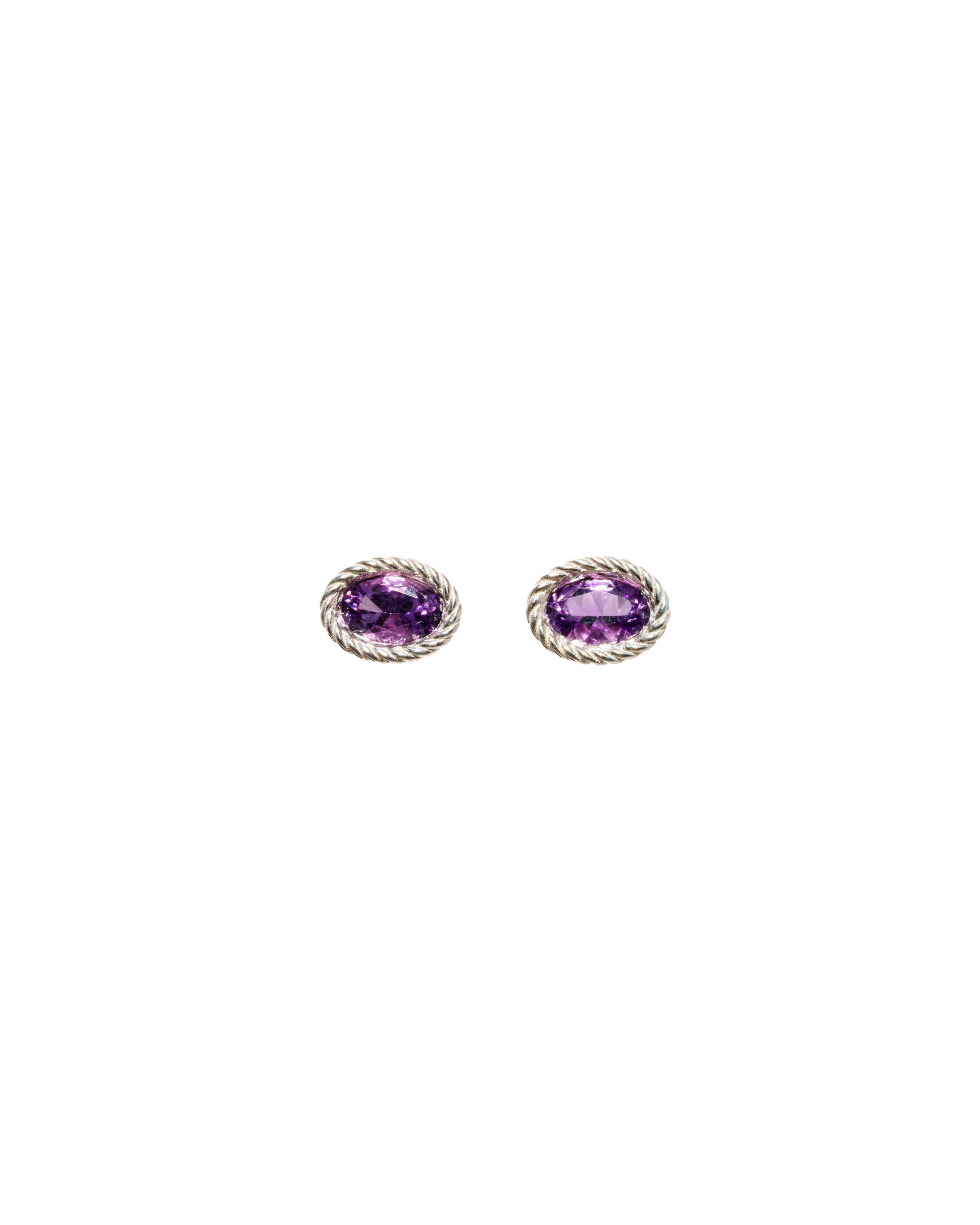 Amethyst Braided Studs