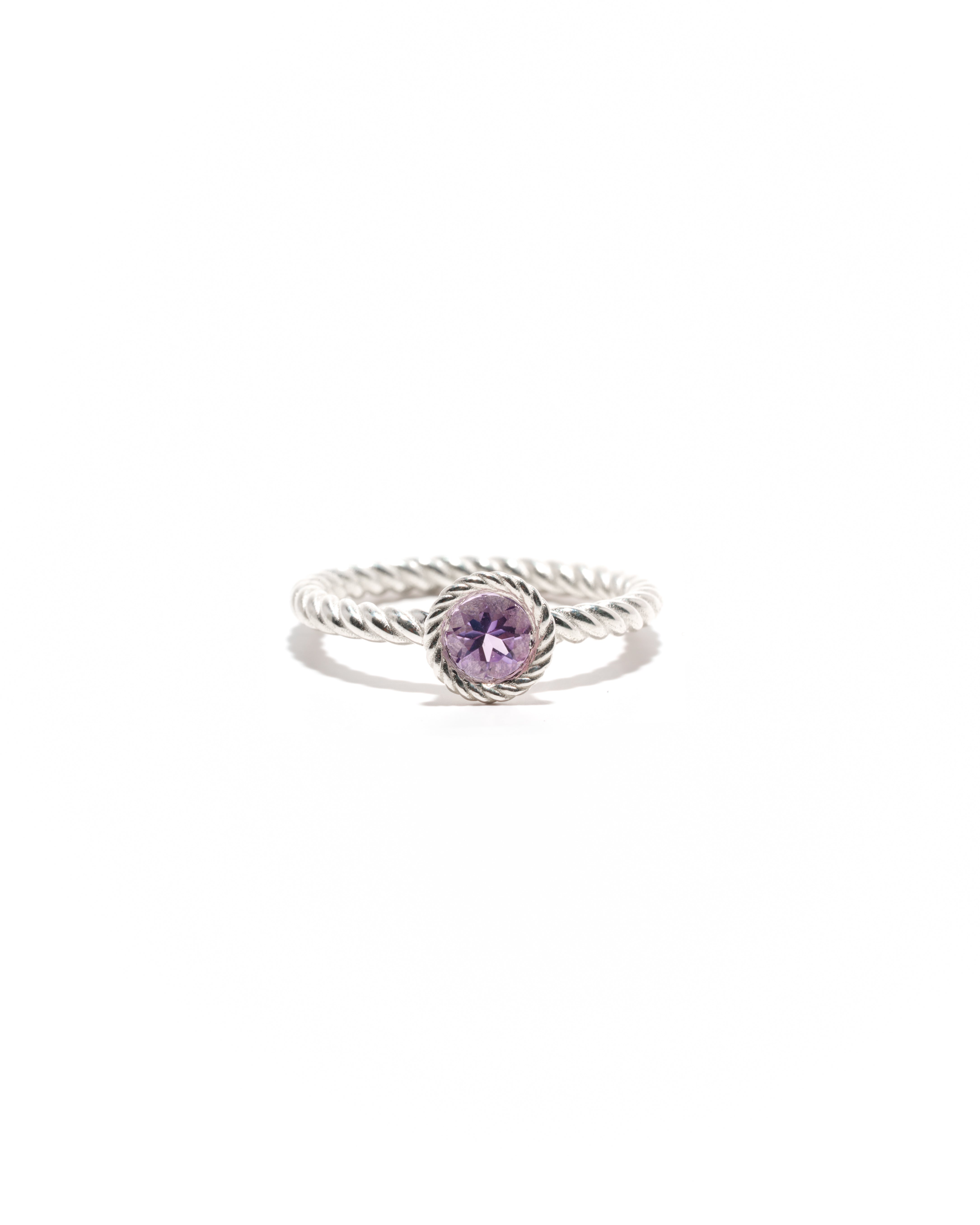 Amethyst Braided Ring