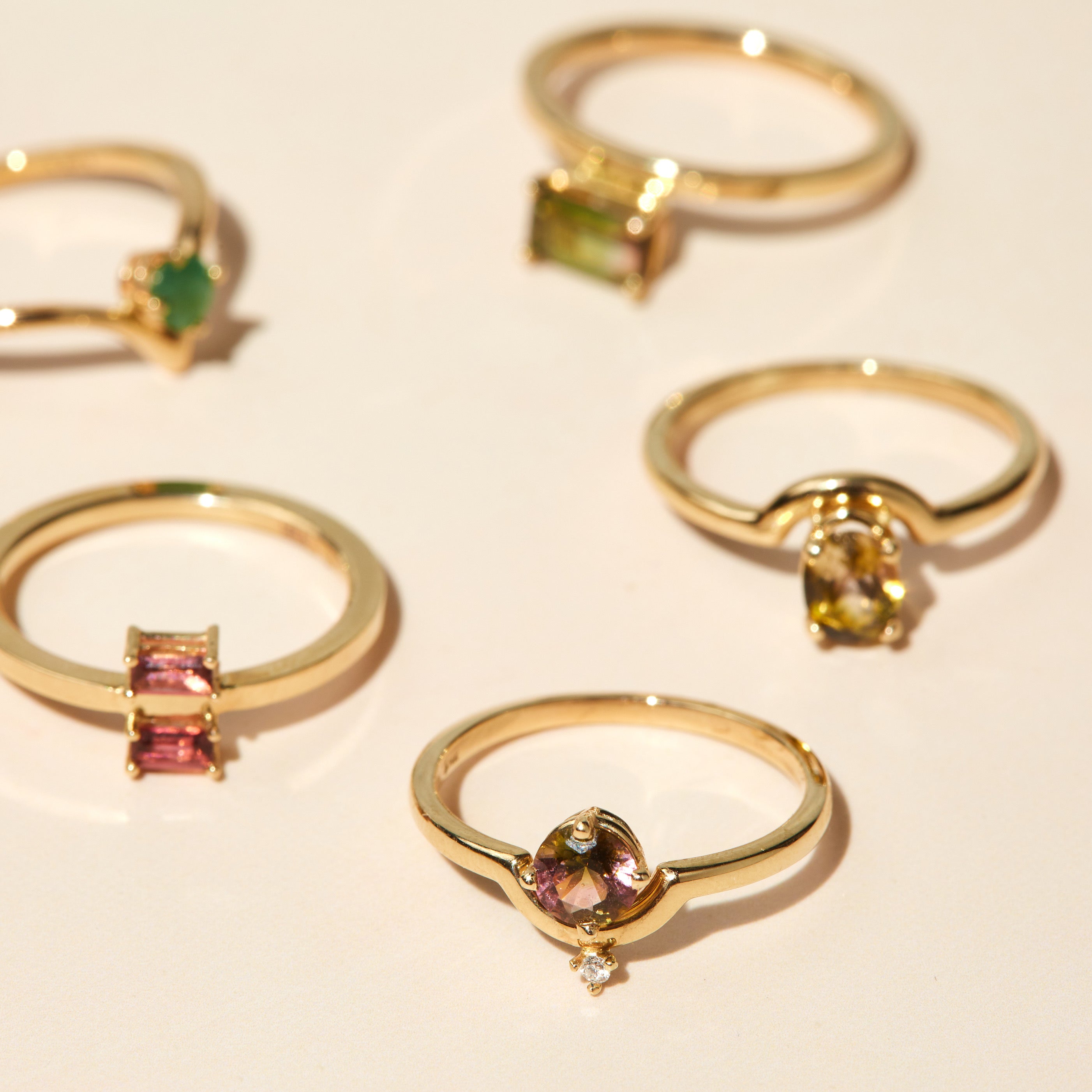 Tourmaline Orbit Ring