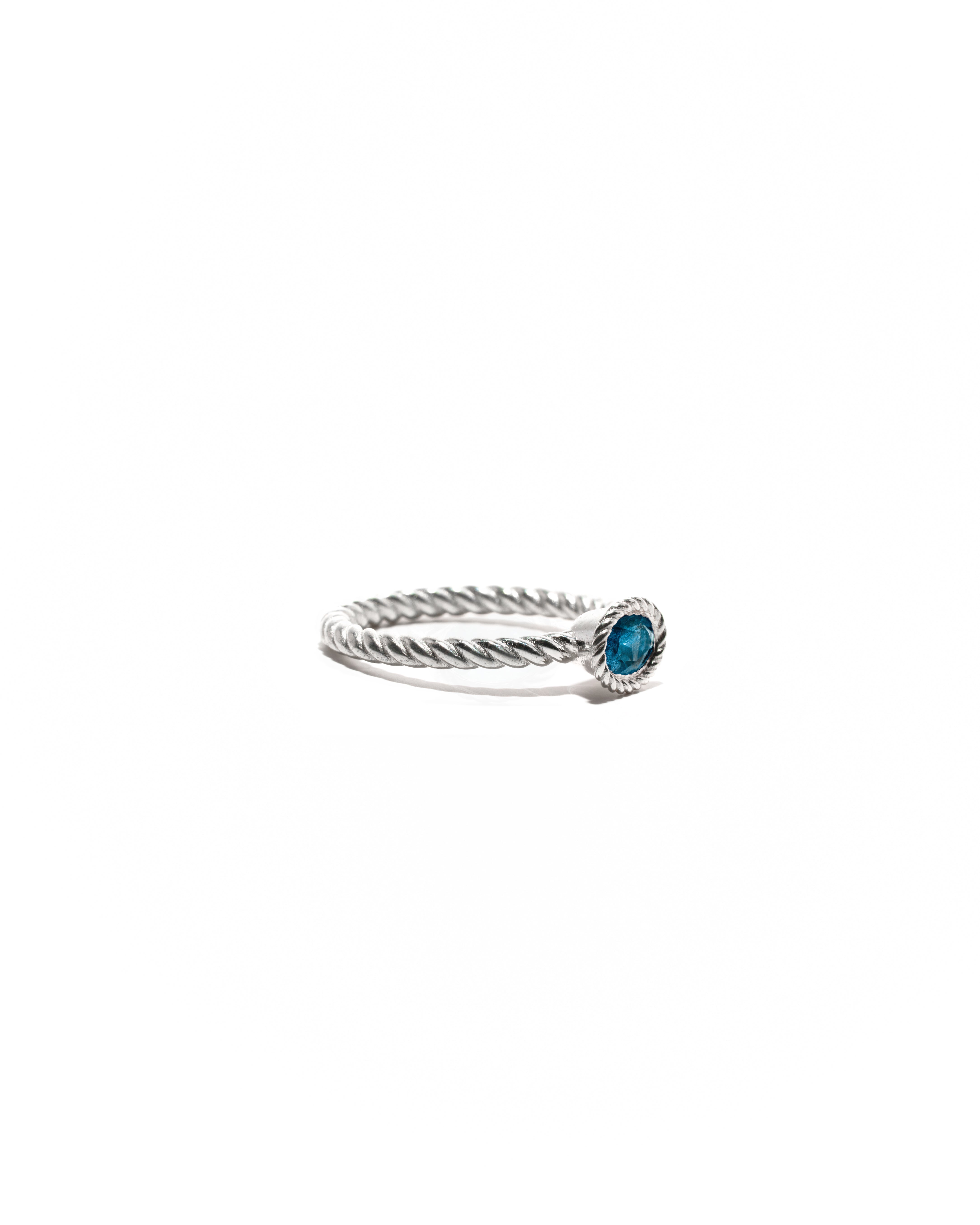 Blue Topaz Braided Ring