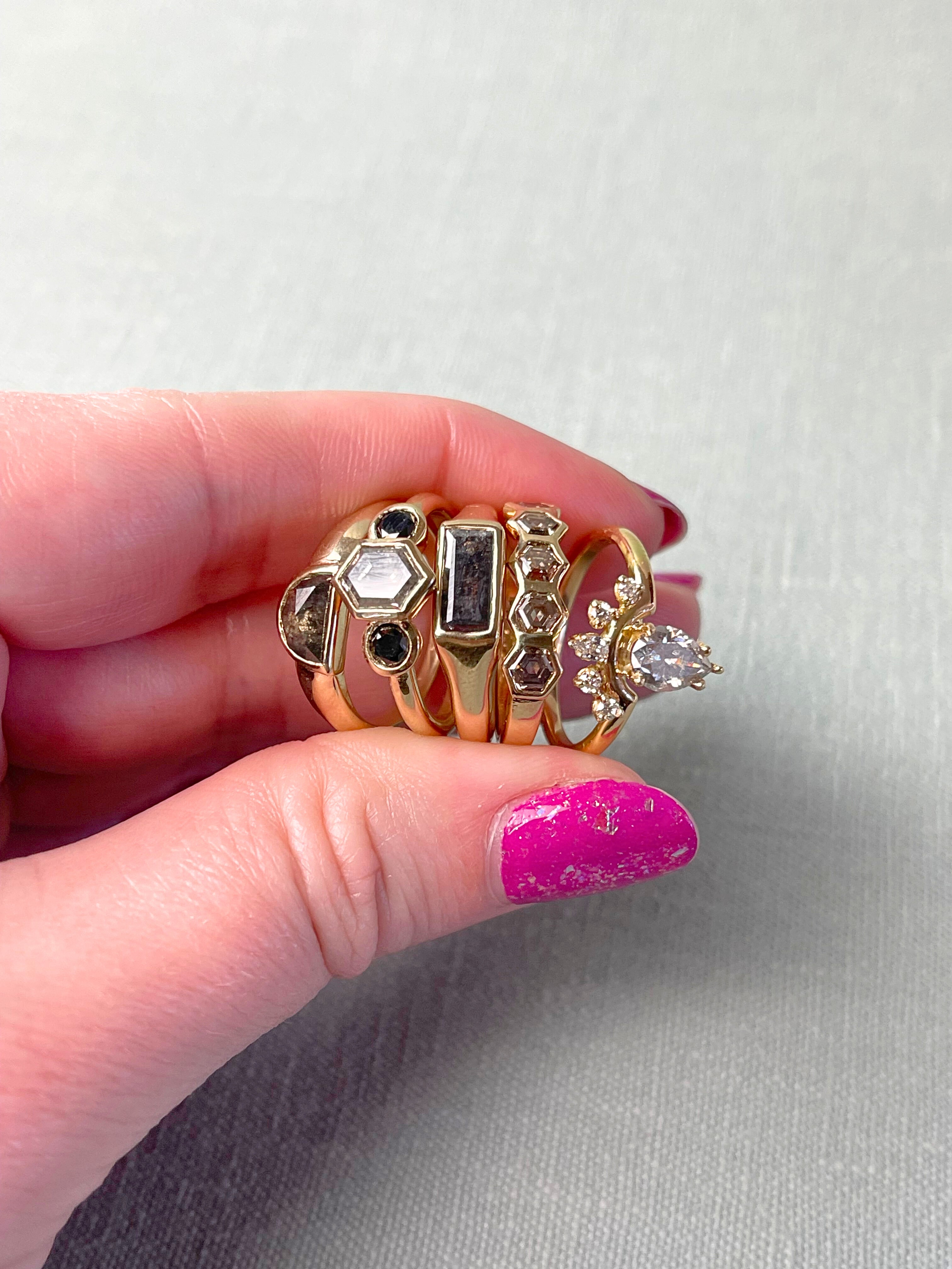 Pear Constellation Ring