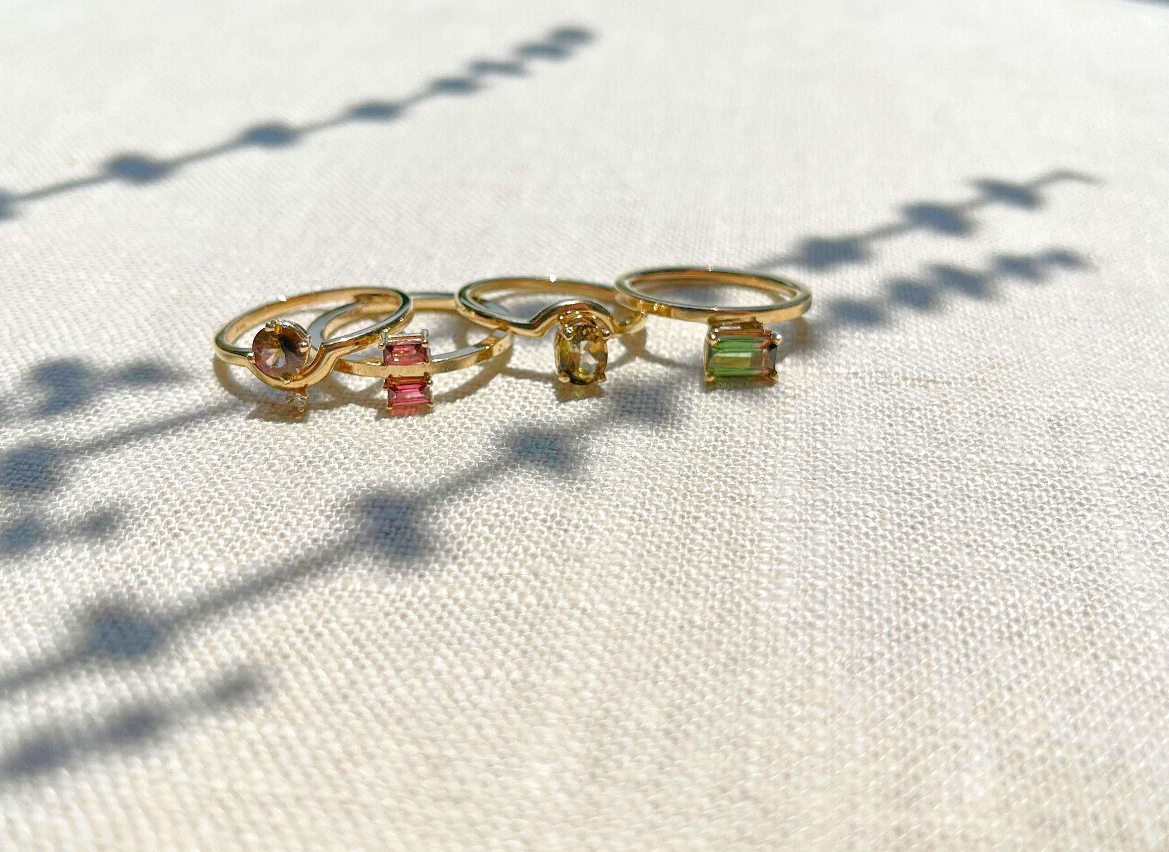 Tourmaline Orbit Ring