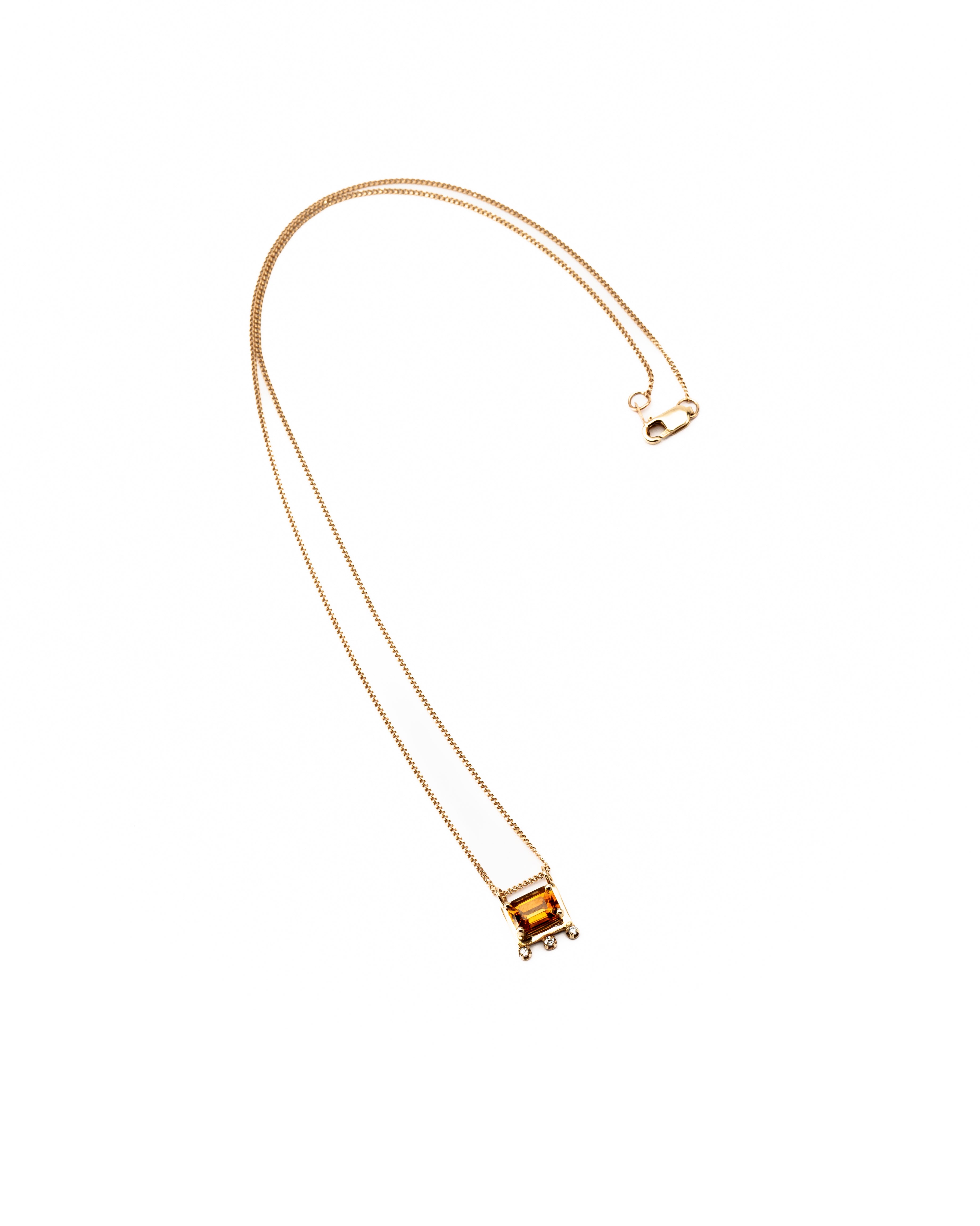 Tourmaline Frame Necklace