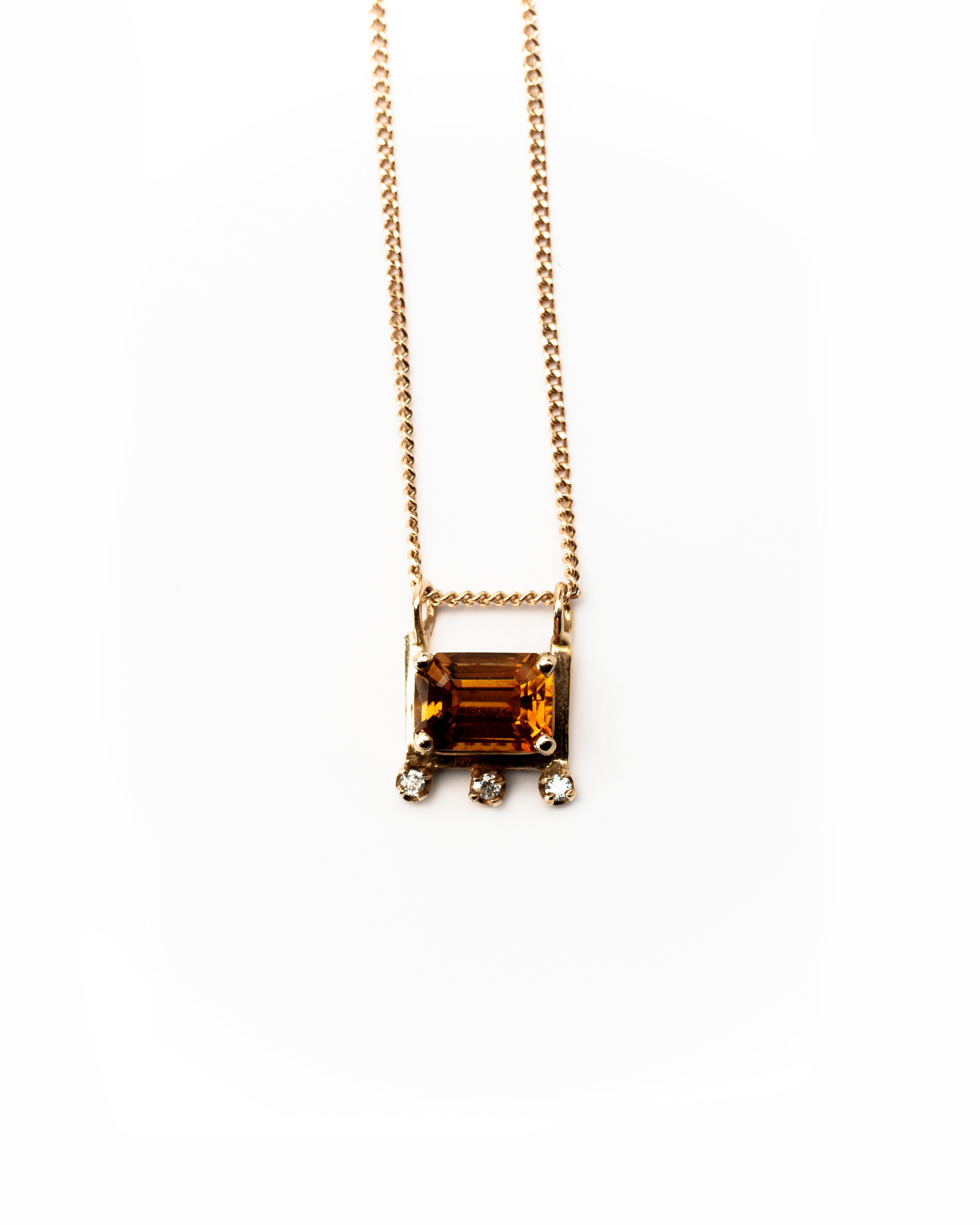 Tourmaline Frame Necklace